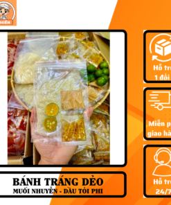 bánh tráng dẻo muối nhuyễn - dầu tỏi phi